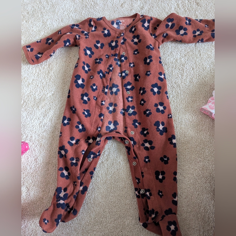 Carter's 9m Fleece Onesie Snap Play & Sleep